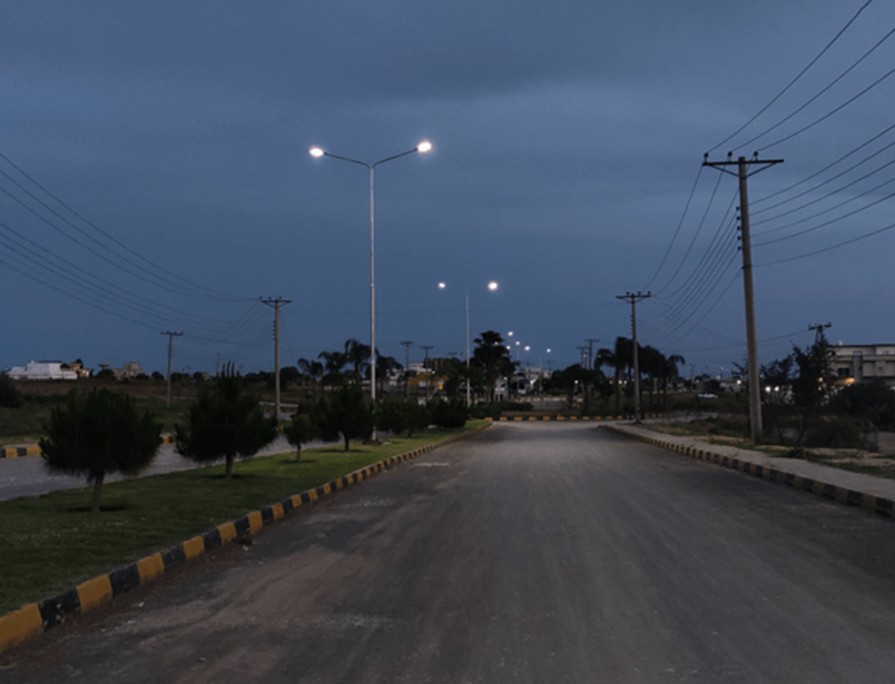 Installation of new lights on main road and streets